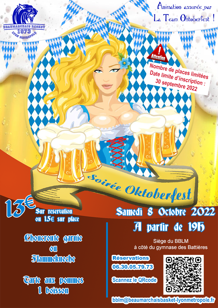 Soirée Oktoberfest – 8 Octobre 2022