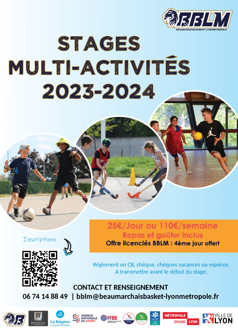 Stages multi-activités vacances 2023-2024
